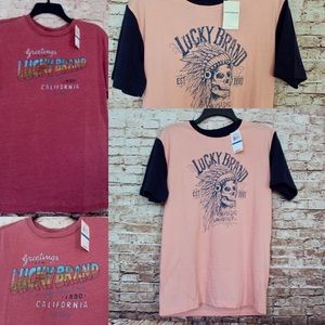 Lucky Brand | Post Card &Skull Boys T Shirt bundle